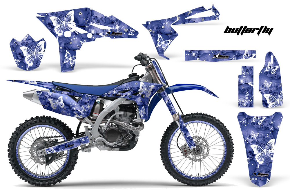 Yamaha YZ250F 2010 Graphics Kit BUTTERFLY-WHITE BLUEBG-NP